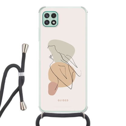 Woman Power - Samsung Galaxy A22 5G Handyhülle Crossbody case mit Band