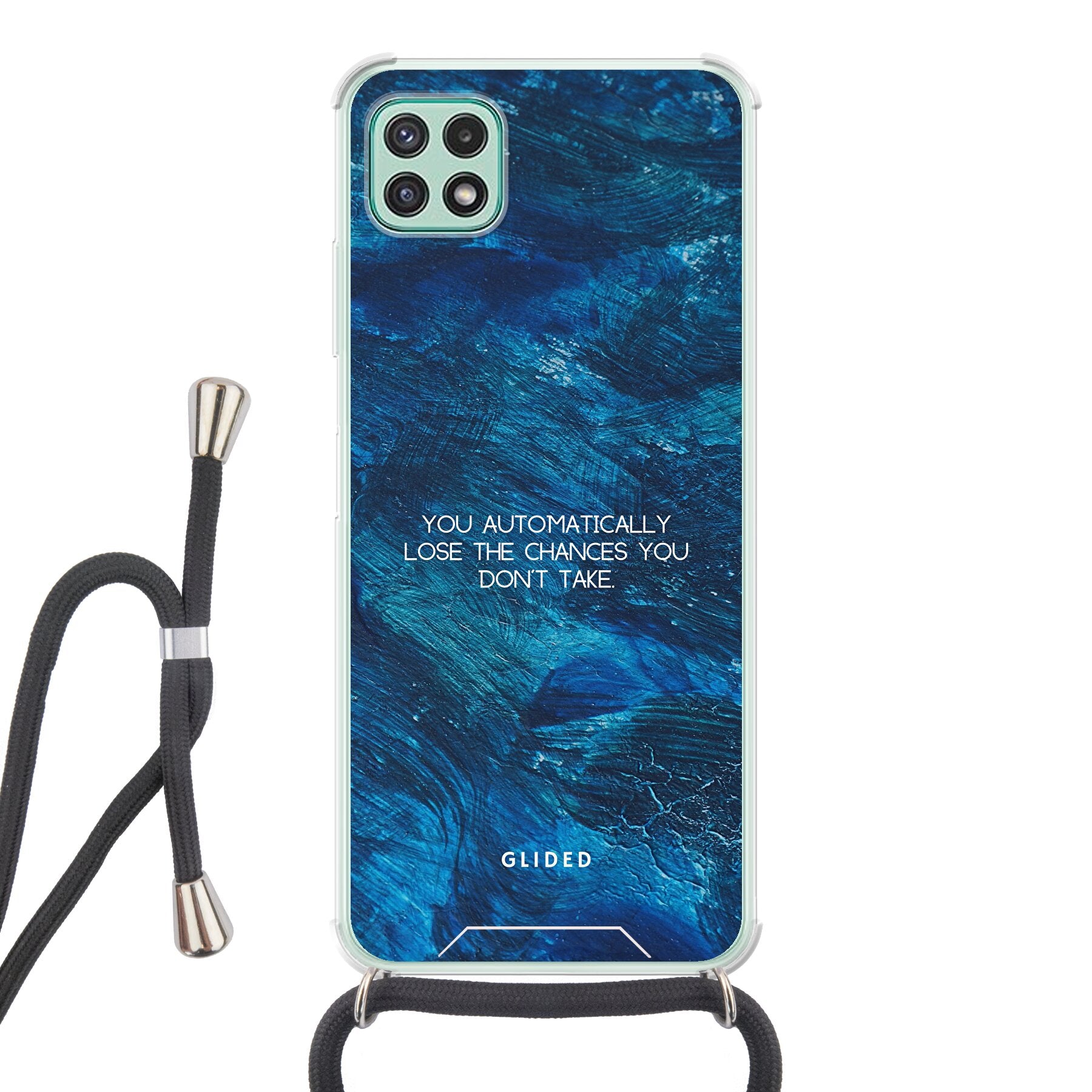 Chances - Samsung Galaxy A22 5G Handyhülle Crossbody case mit Band