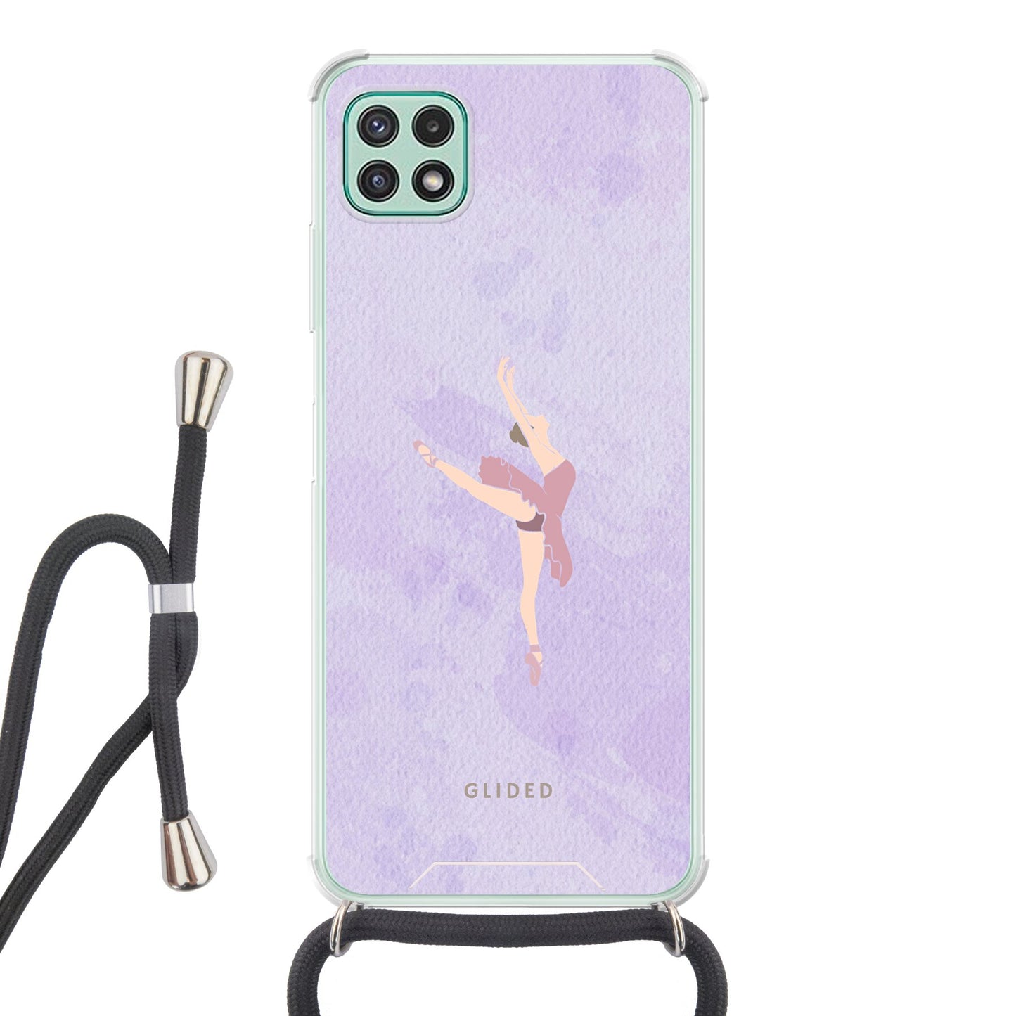 Lavender - Samsung Galaxy A22 5G Handyhülle Crossbody case mit Band