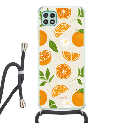 Tasty Orange - Samsung Galaxy A22 5G Handyhülle Crossbody case mit Band