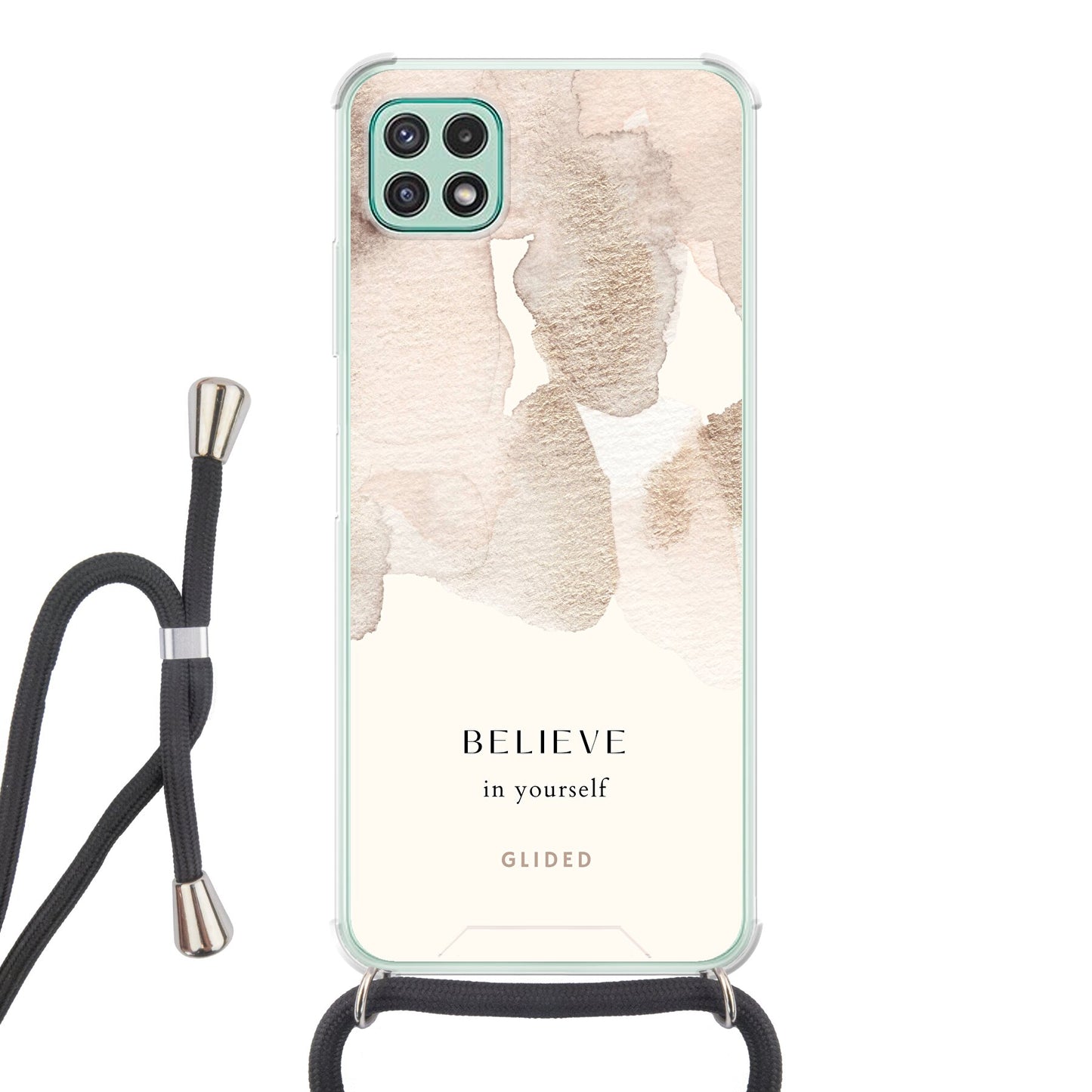 Believe in yourself - Samsung Galaxy A22 5G Handyhülle Crossbody case mit Band