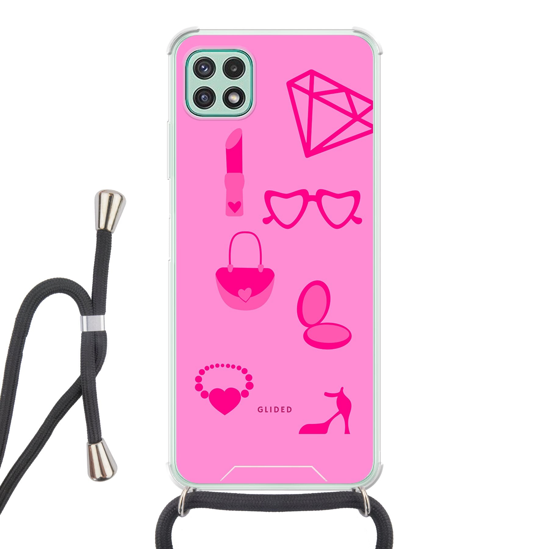 Glamor - Samsung Galaxy A22 5G Handyhülle Crossbody case mit Band