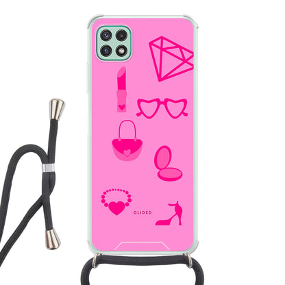 Glamor - Samsung Galaxy A22 5G Handyhülle Crossbody case mit Band