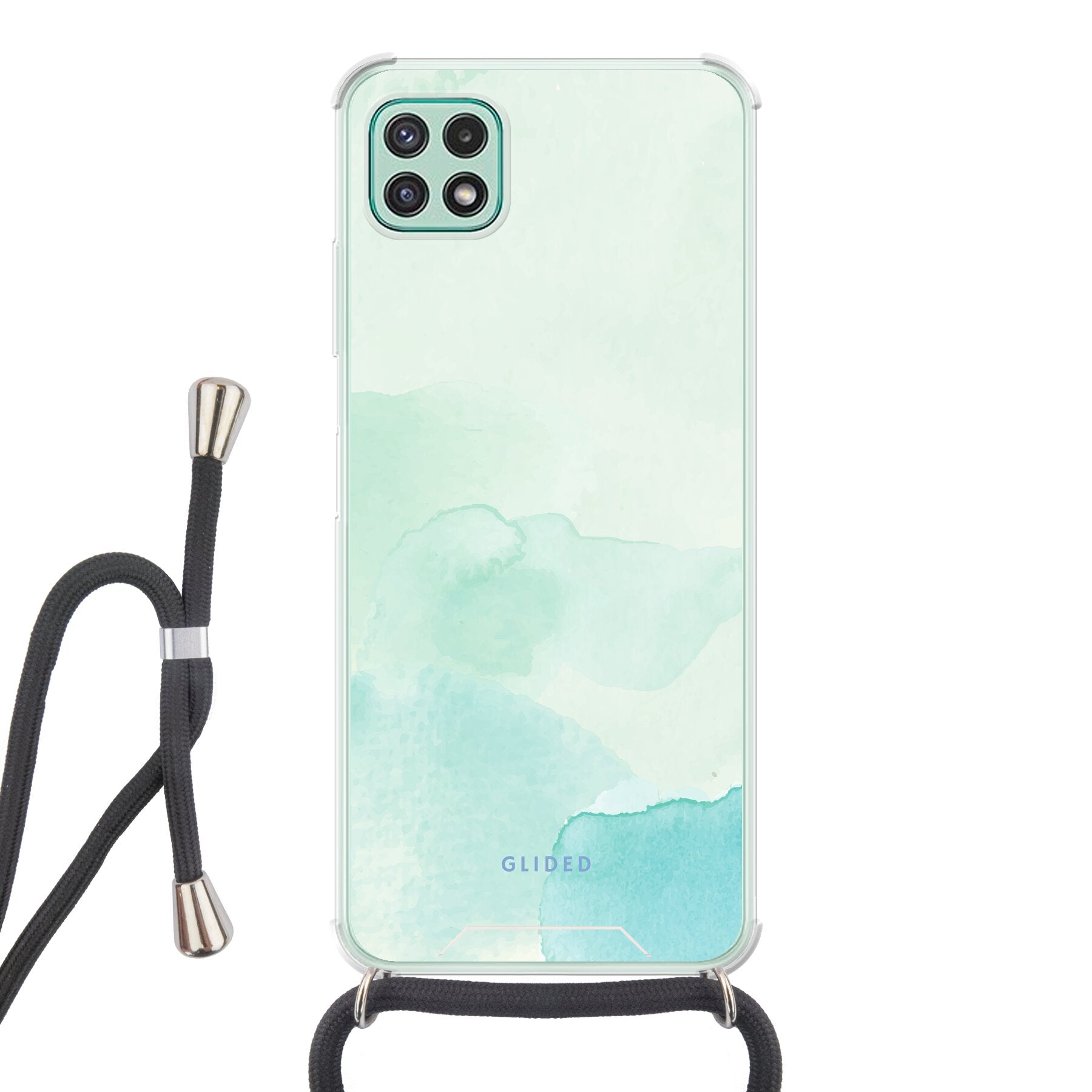 Turquoise Art - Samsung Galaxy A22 5G Handyhülle Crossbody case mit Band