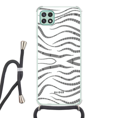 Binary Code - Samsung Galaxy A22 5G Handyhülle Crossbody case mit Band