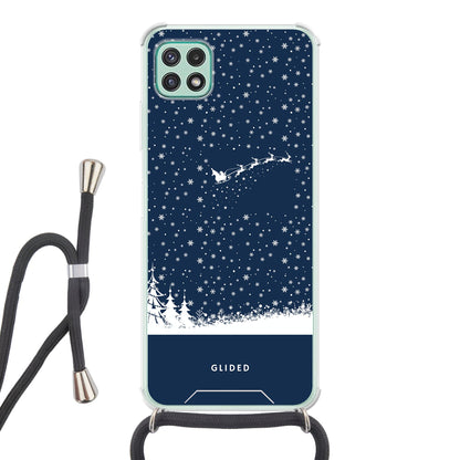 Flying Santa - Samsung Galaxy A22 5G Handyhülle Crossbody case mit Band