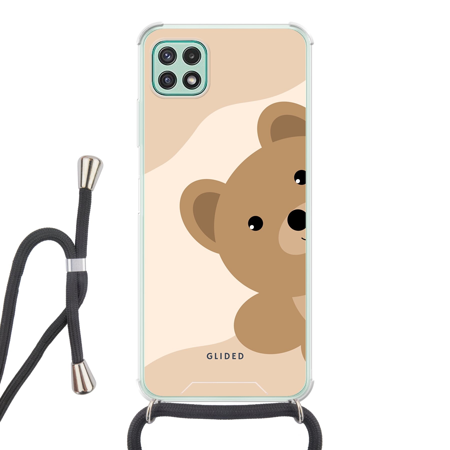 BearLove Left - Samsung Galaxy A22 5G Handyhülle Crossbody case mit Band