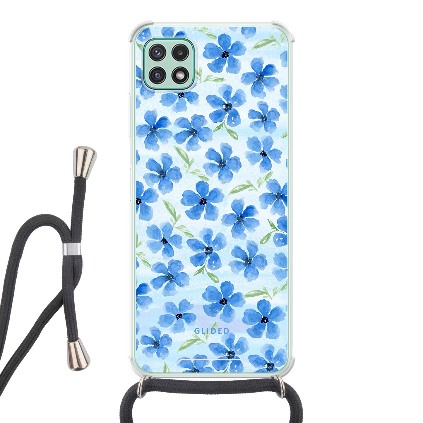Ocean Blooms - Samsung Galaxy A22 5G Handyhülle Crossbody case mit Band