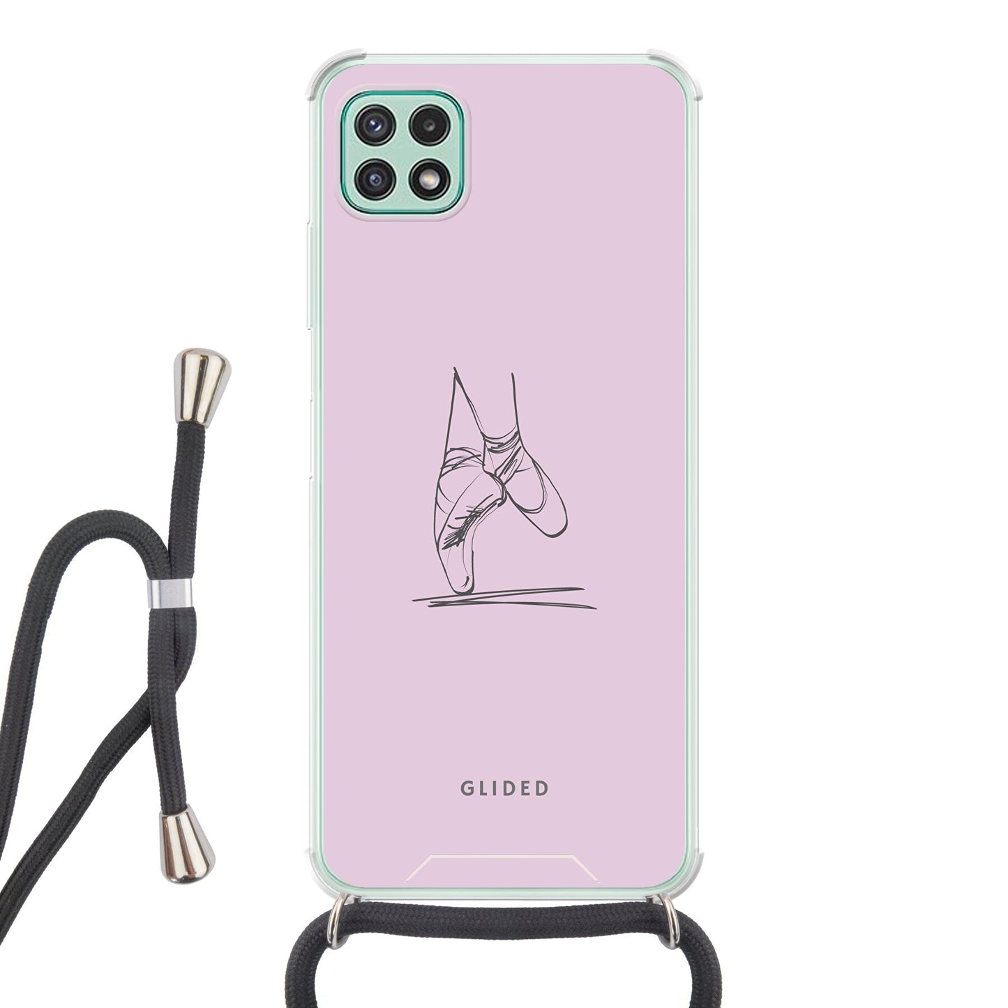 Pointe - Samsung Galaxy A22 5G Handyhülle Crossbody case mit Band