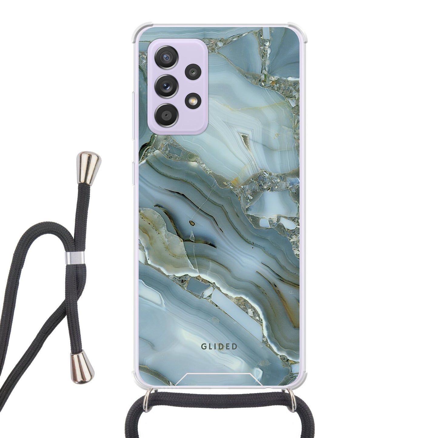 Green Marble - Samsung Galaxy A52 / A52 5G / A52s 5G Handyhülle Crossbody case mit Band