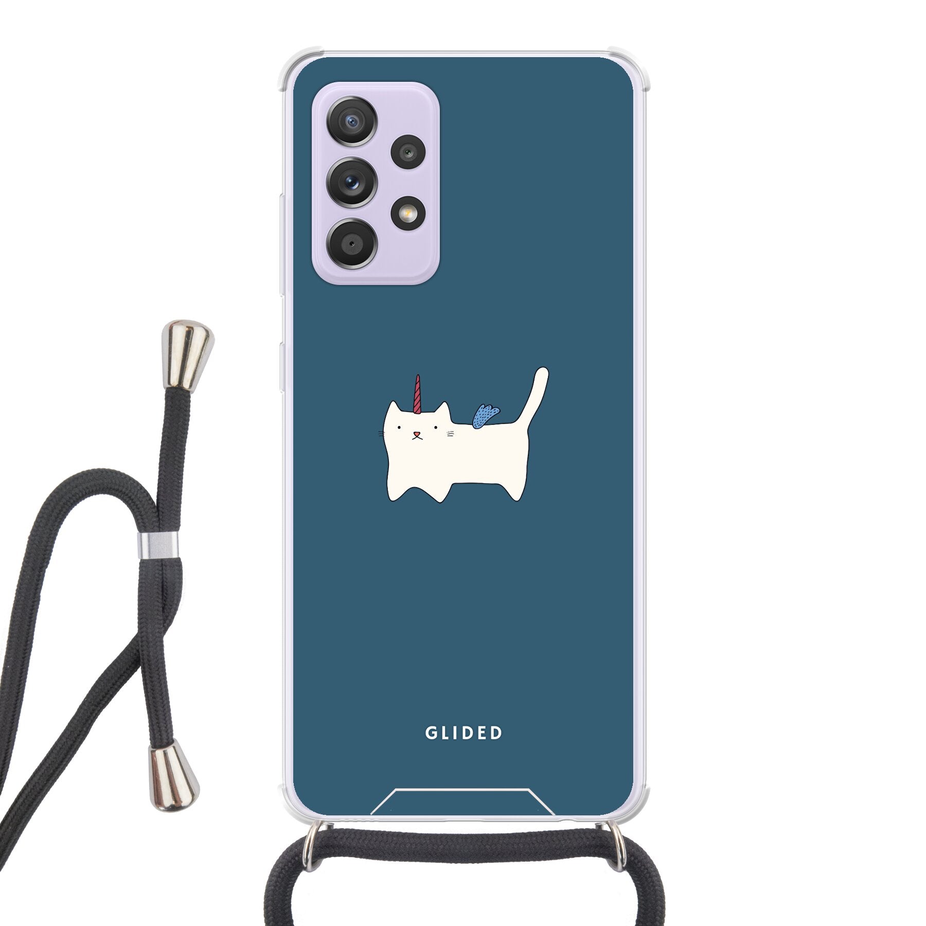 Wonder Cat - Samsung Galaxy A52 / A52 5G / A52s 5G Handyhülle Crossbody case mit Band