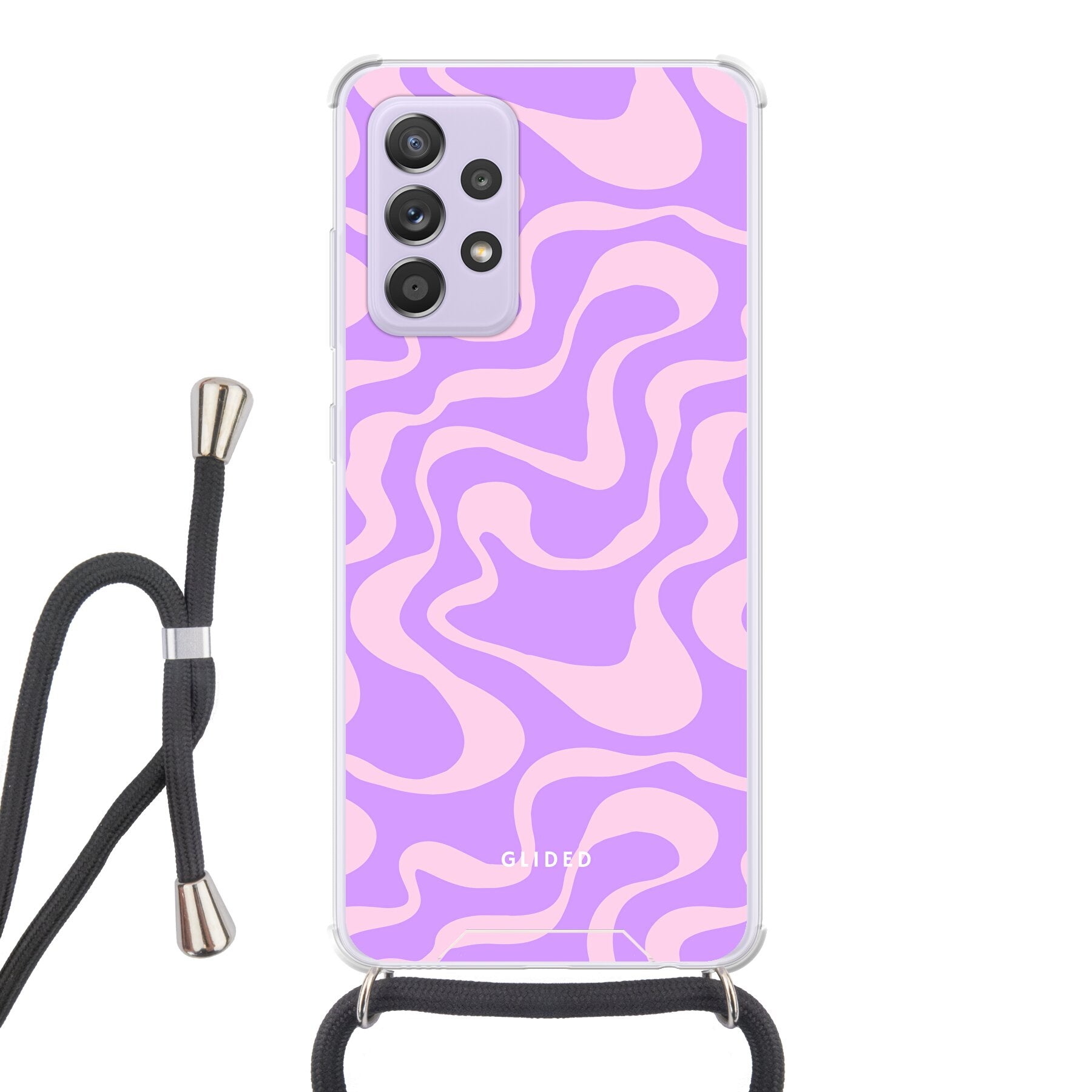 Purple Wave - Samsung Galaxy A52 / A52 5G / A52s 5G Handyhülle Crossbody case mit Band