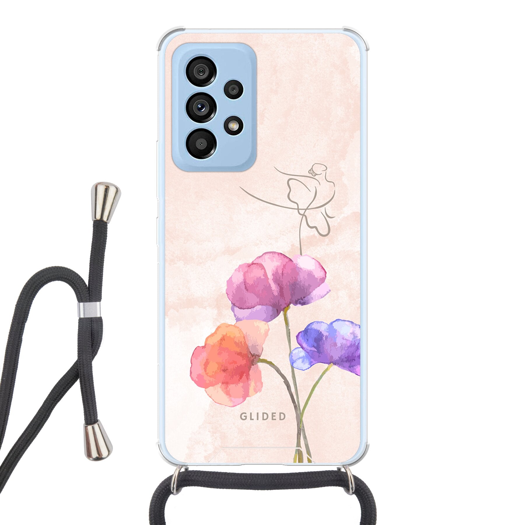 Blossom - Samsung Galaxy A53 5G Handyhülle Crossbody case mit Band