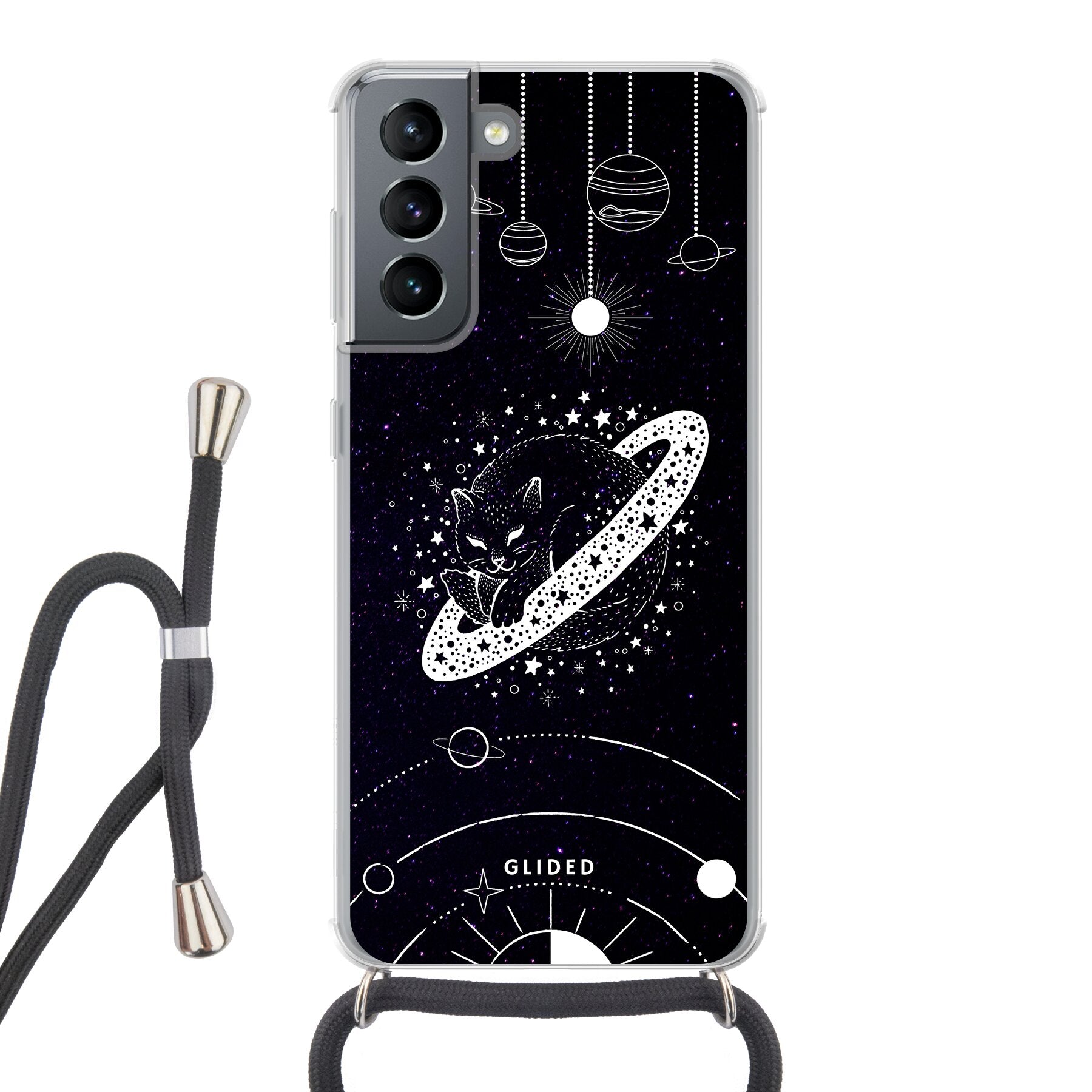 Astro Whiskers - Samsung Galaxy S21 5G Handyhülle Crossbody case mit Band