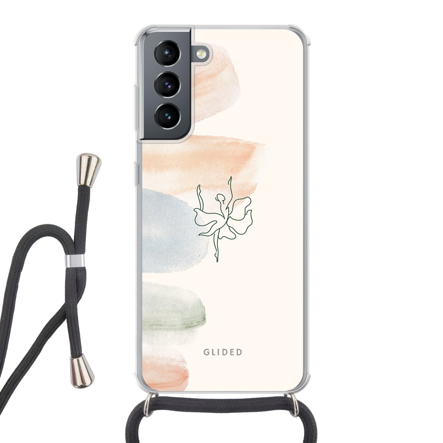 Aquarelle - Samsung Galaxy S21 5G Handyhülle Crossbody case mit Band