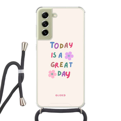 Great Day - Samsung Galaxy S21 FE Handyhülle Crossbody case mit Band