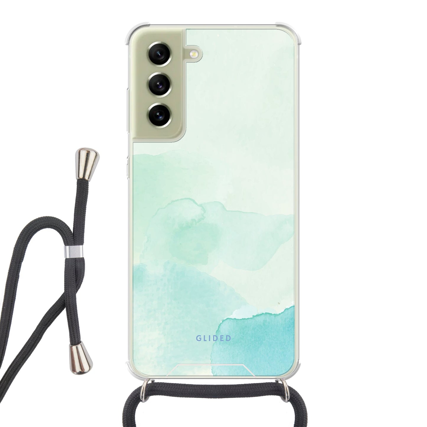 Turquoise Art - Samsung Galaxy S21 FE Handyhülle Crossbody case mit Band