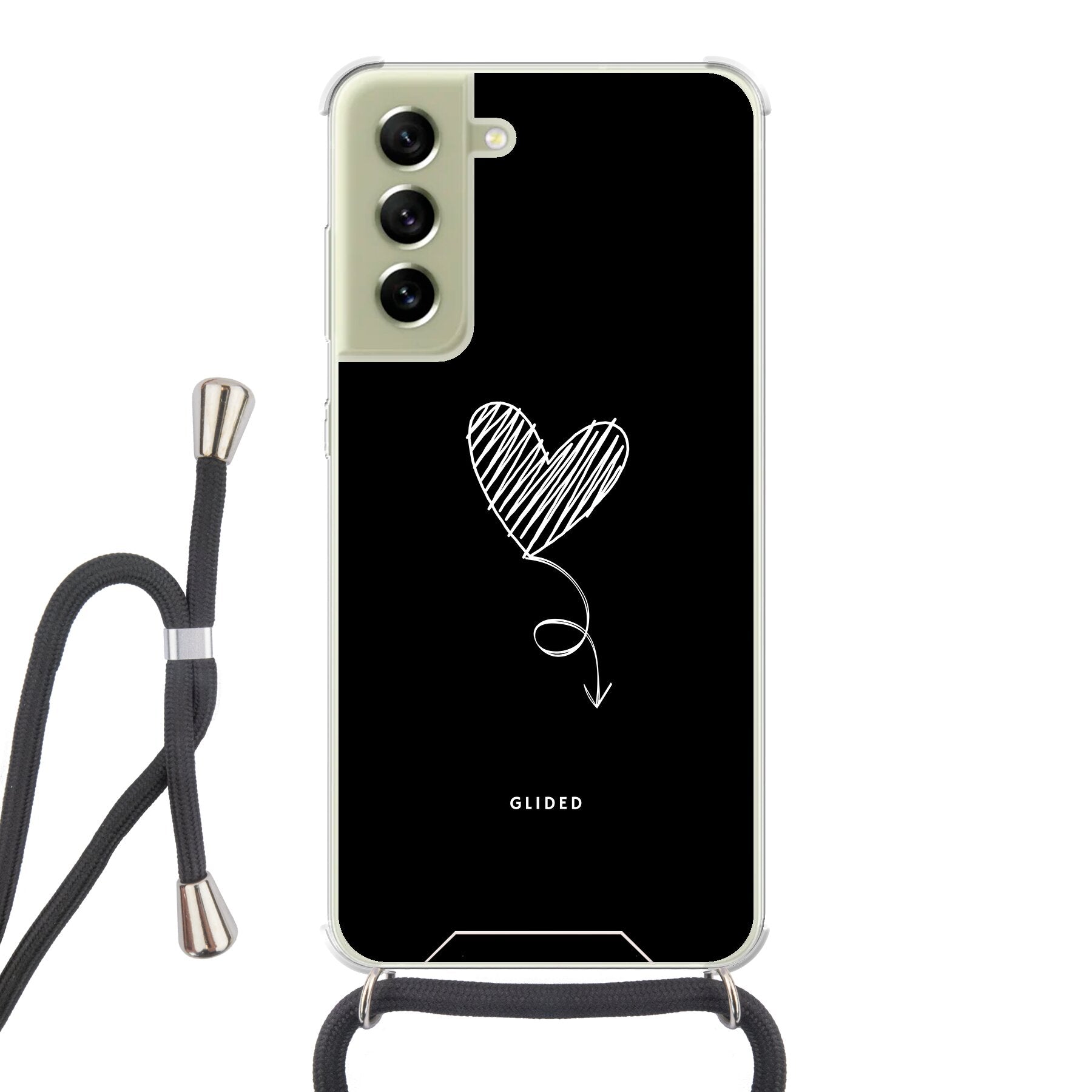 Dark Heart - Samsung Galaxy S21 FE Handyhülle Crossbody case mit Band