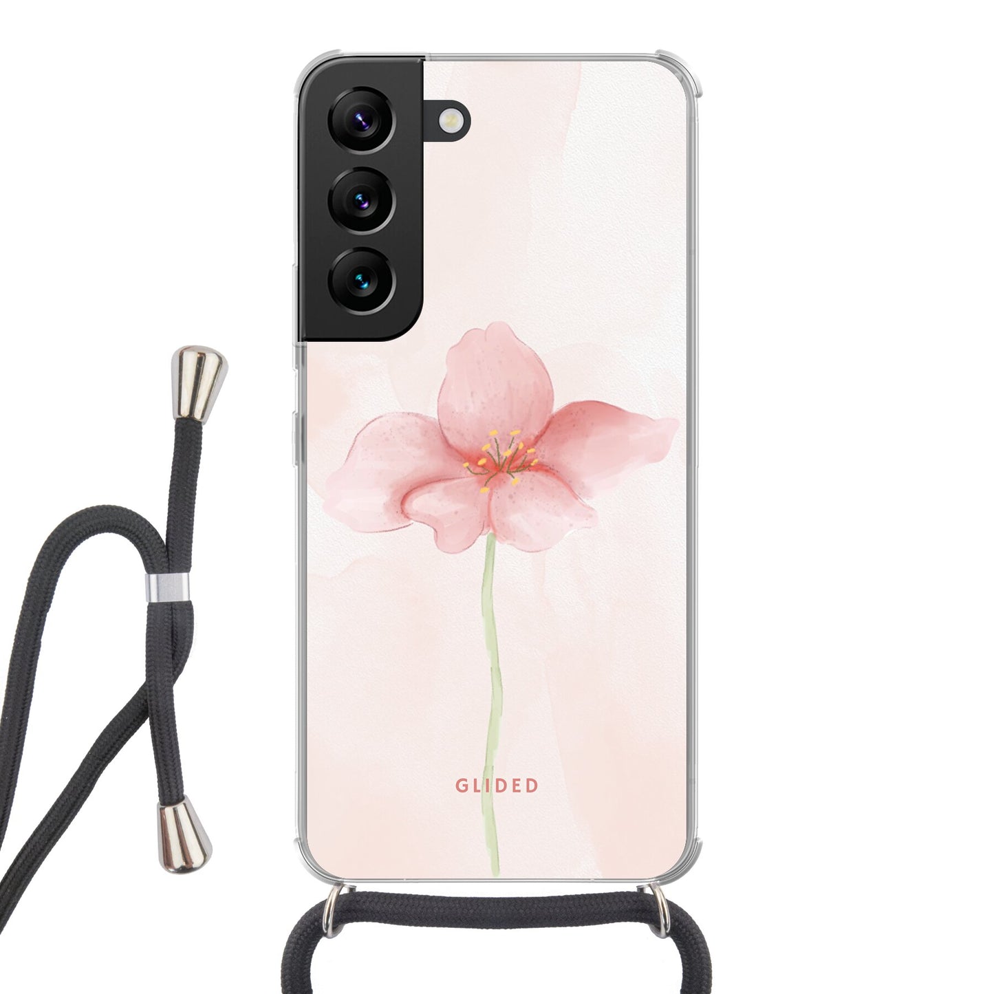 Pastel Flower - Samsung Galaxy S22 Handyhülle Crossbody case mit Band