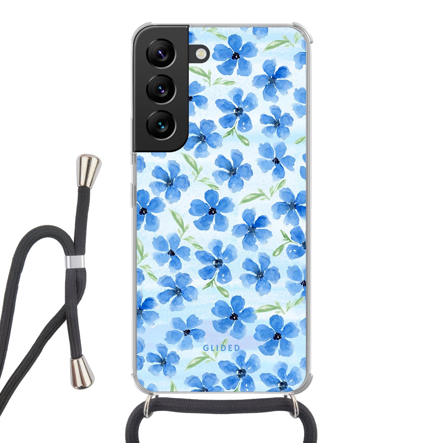 Ocean Blooms - Samsung Galaxy S22 Handyhülle Crossbody case mit Band