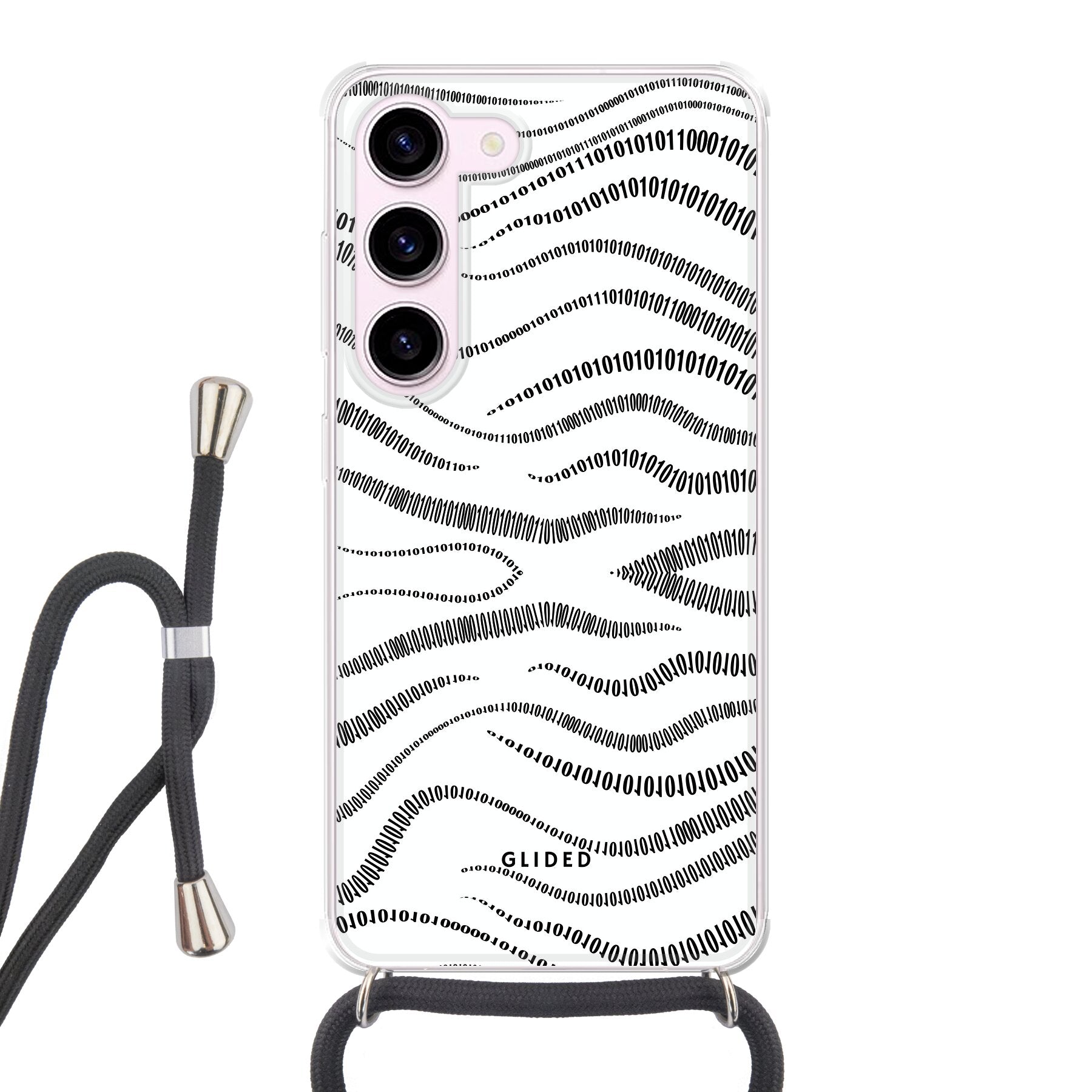 Binary Code - Samsung Galaxy S23 Handyhülle Crossbody case mit Band