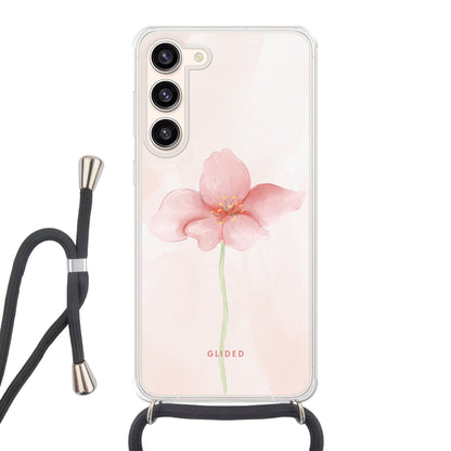 Pastel Flower - Samsung Galaxy S23 Plus Handyhülle Crossbody case mit Band