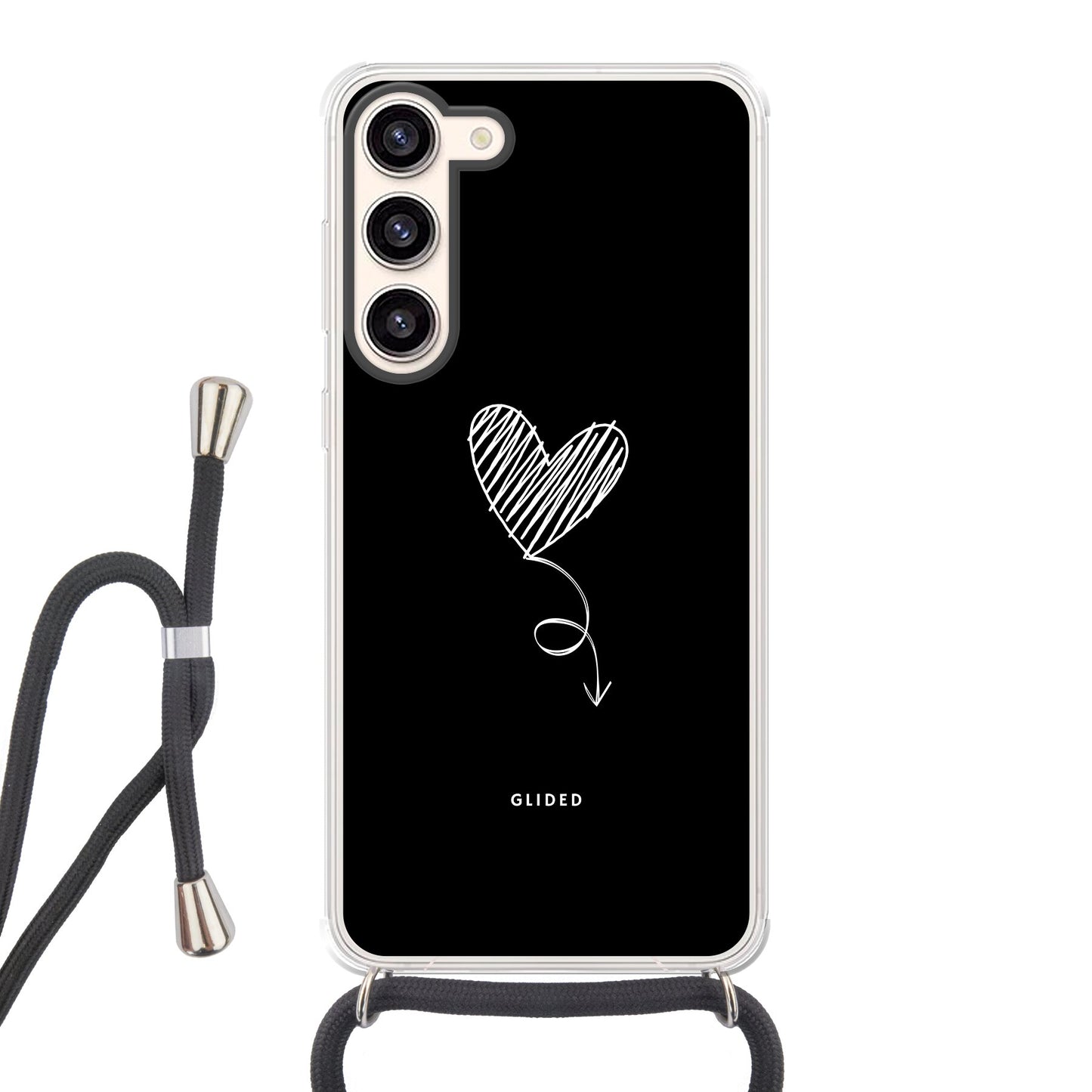 Dark Heart - Samsung Galaxy S23 Plus Handyhülle Crossbody case mit Band