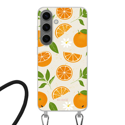 Tasty Orange - Samsung Galaxy S24 Handyhülle Crossbody case mit Band