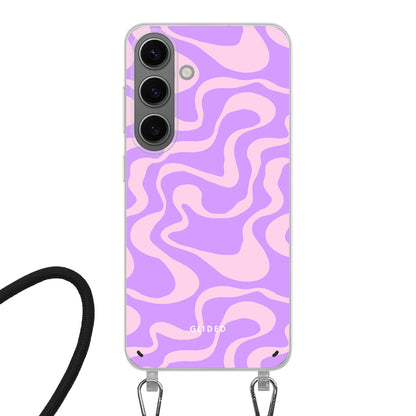 Purple Wave - Samsung Galaxy S24 Handyhülle Crossbody case mit Band