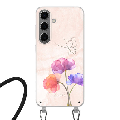 Blossom - Samsung Galaxy S24 Handyhülle Crossbody case mit Band