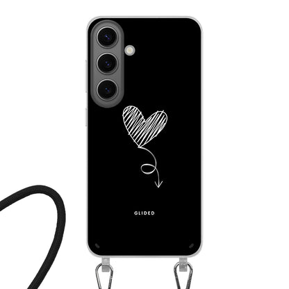 Dark Heart - Samsung Galaxy S24 Handyhülle Crossbody case mit Band