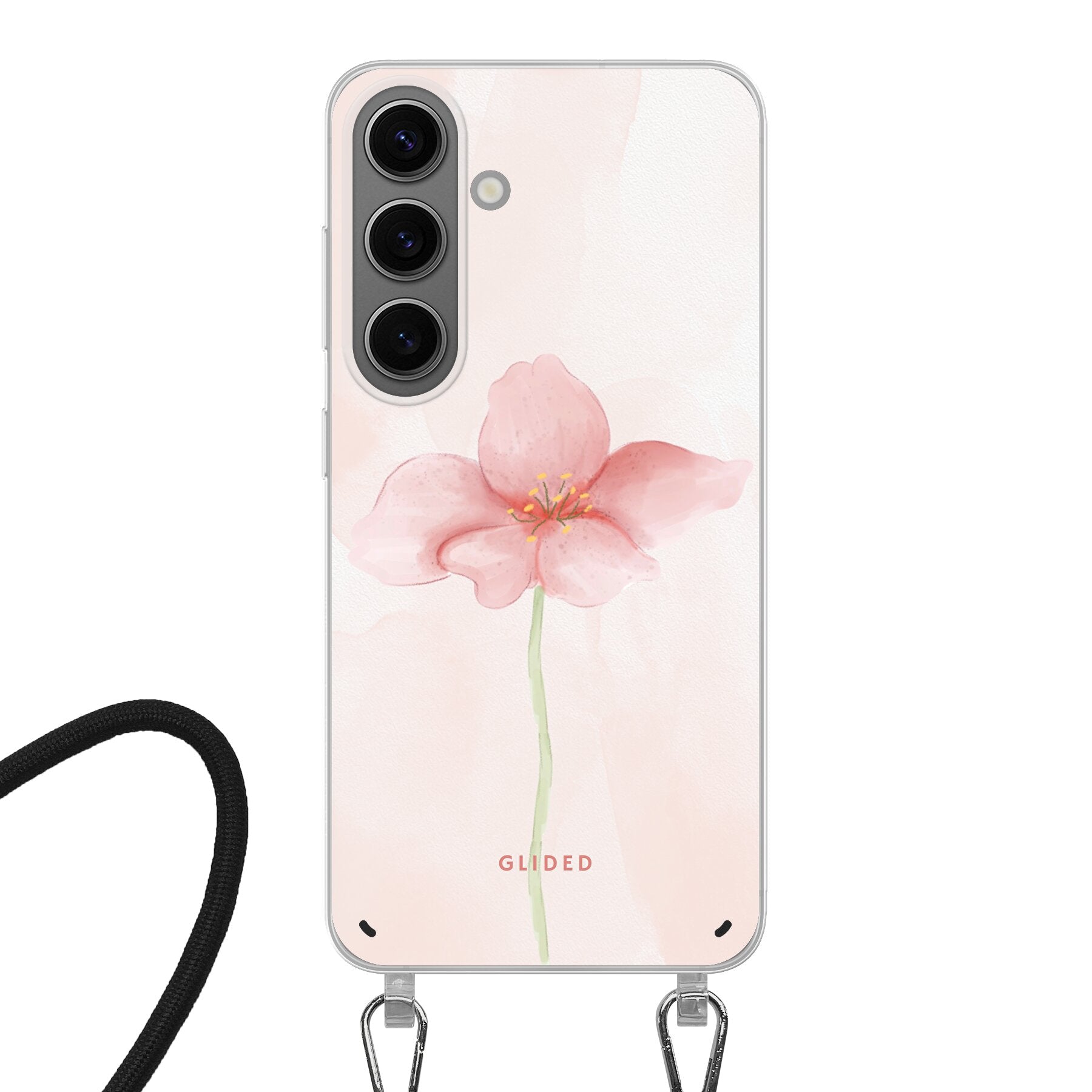 Pastel Flower - Samsung Galaxy S24 Handyhülle Crossbody case mit Band