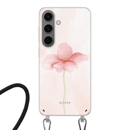 Pastel Flower - Samsung Galaxy S24 Handyhülle Crossbody case mit Band