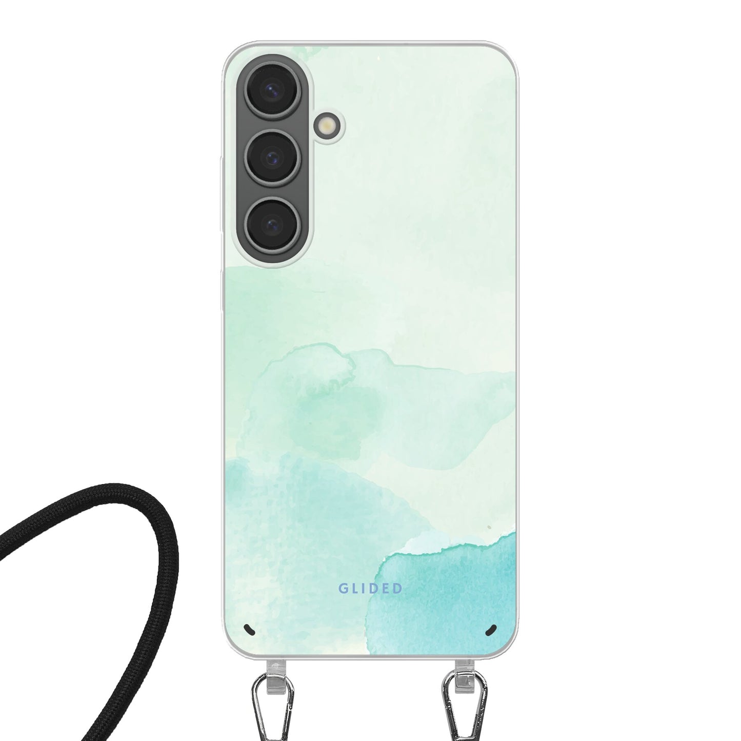 Turquoise Art - Samsung Galaxy S24 Plus Handyhülle Crossbody case mit Band