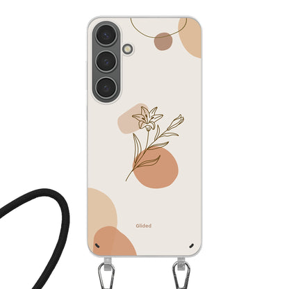 Flora - Samsung Galaxy S24 Plus Handyhülle Crossbody case mit Band