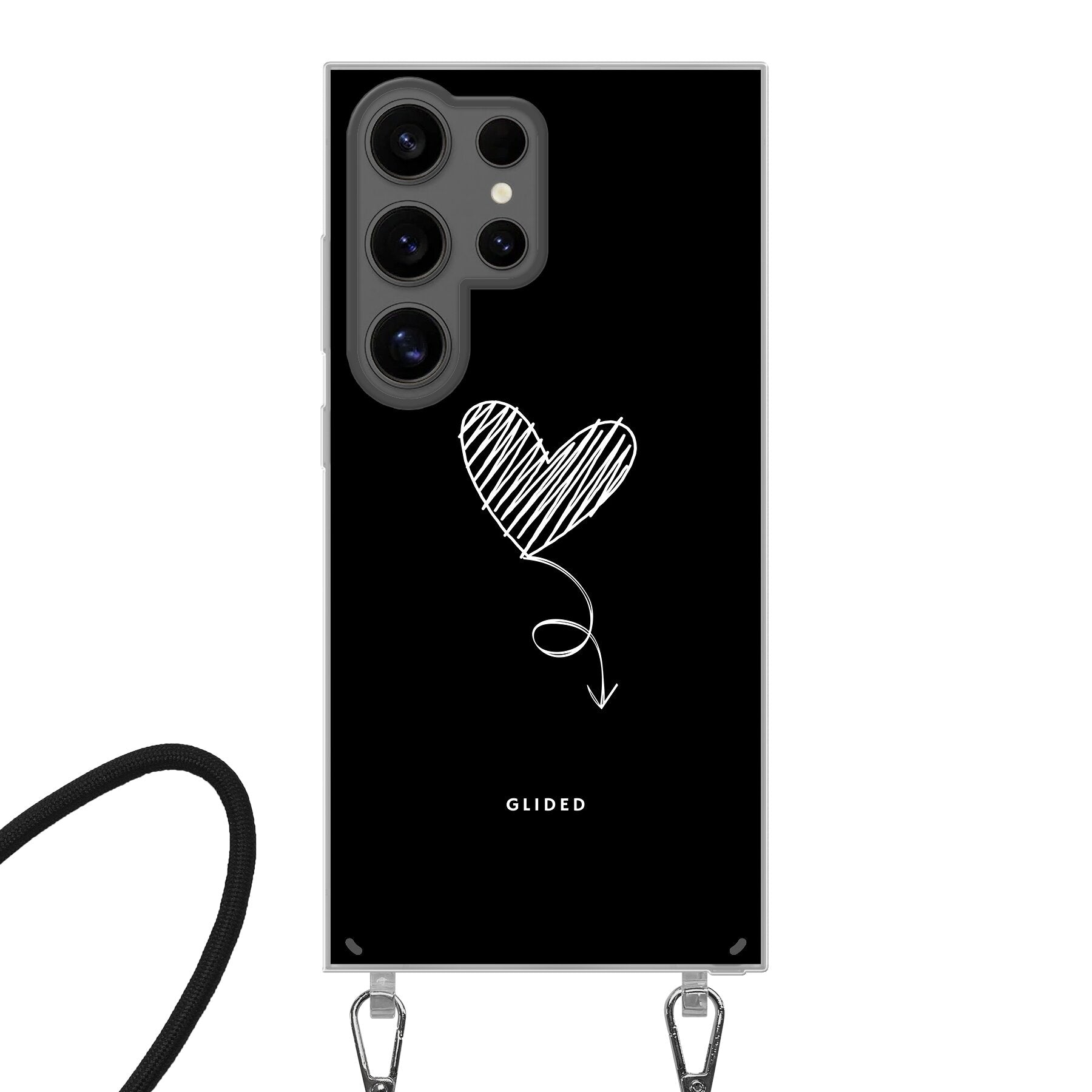 Dark Heart - Samsung Galaxy S24 Ultra Handyhülle Crossbody case mit Band