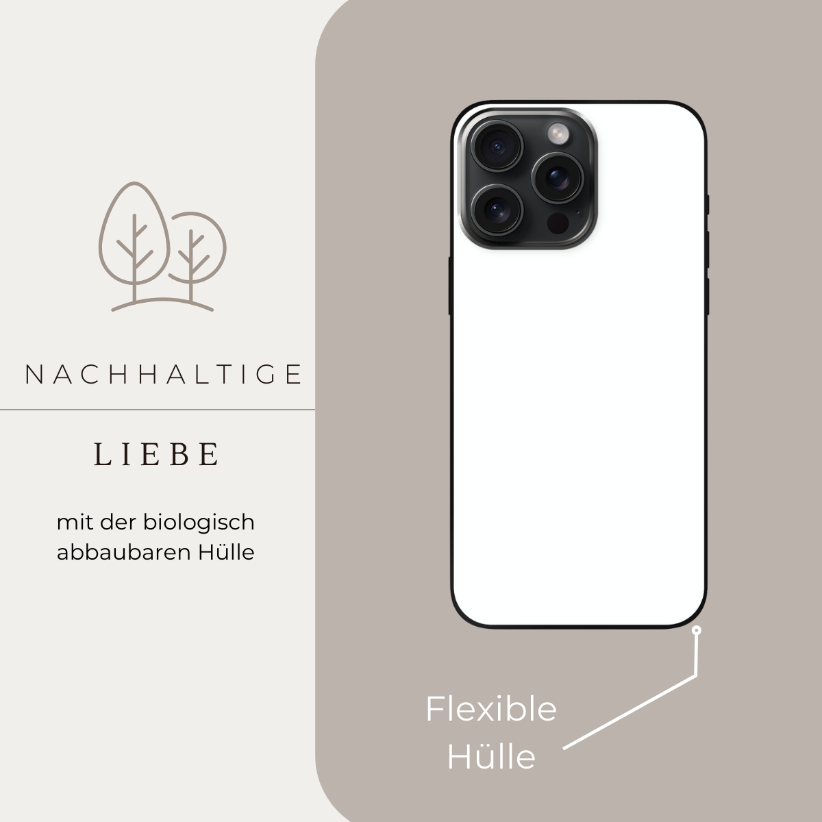 Bio - White Elegance - iPhone 14 Pro Max Handyhülle