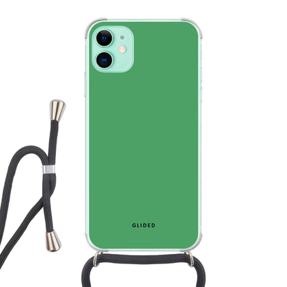 Green Elegance - iPhone 11 Handyhülle Crossbody case mit Band