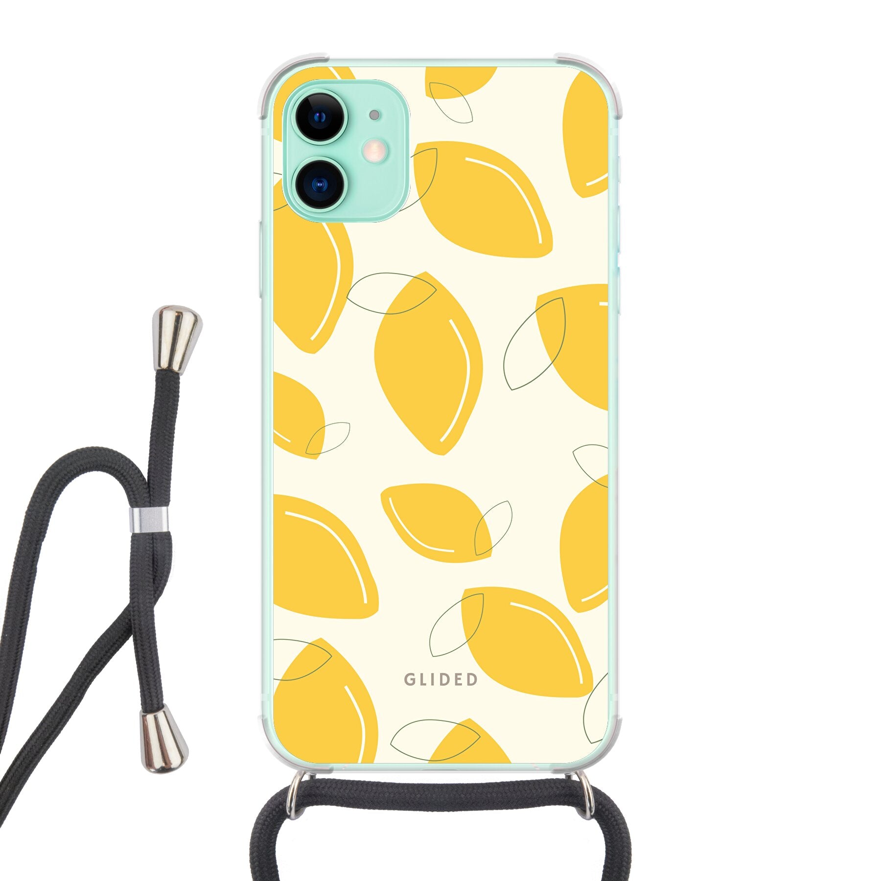 Abstract Lemon - iPhone 11 - Crossbody case mit Band