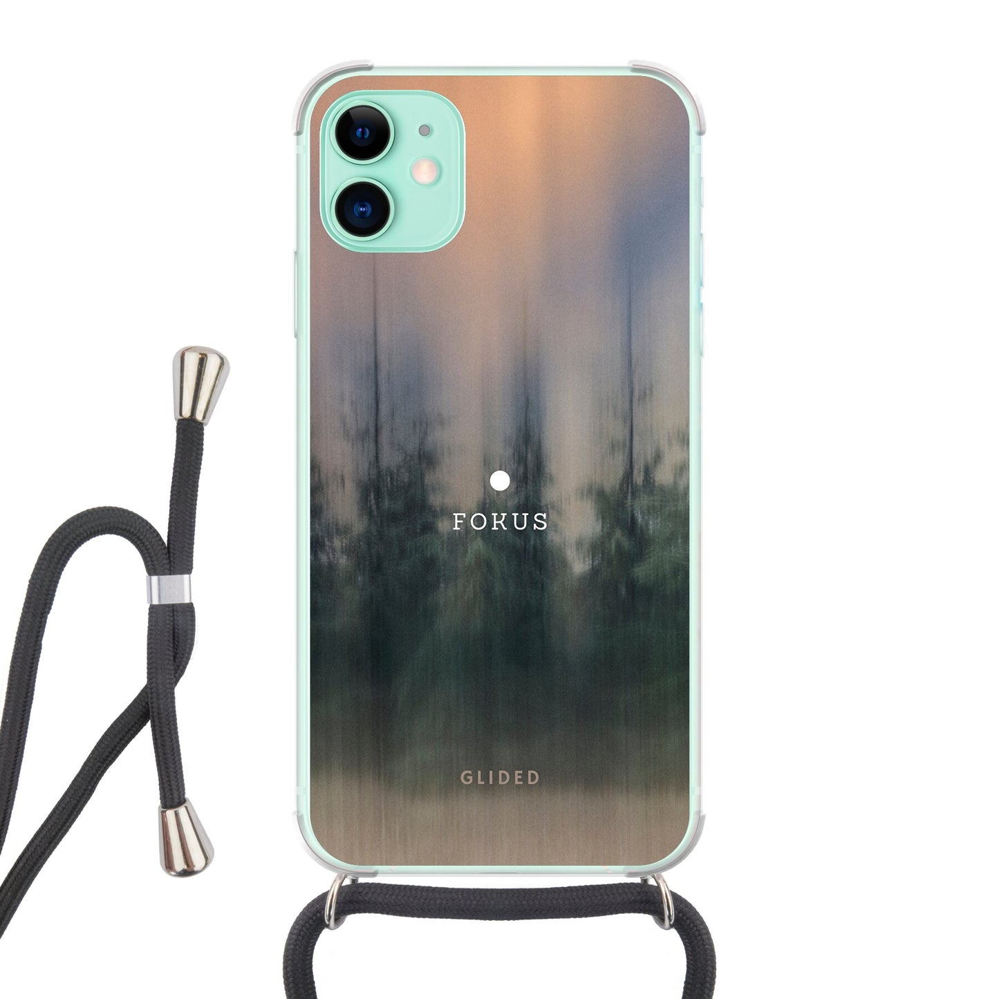 Focus - iPhone 11 Handyhülle Crossbody case mit Band