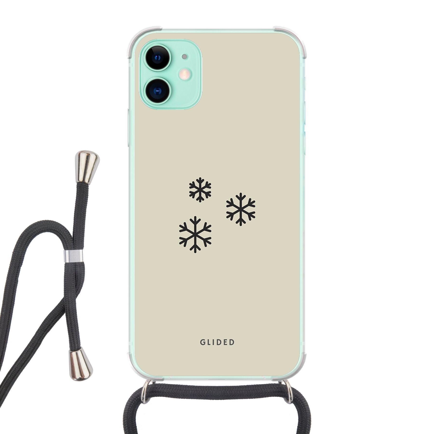 Snowflakes - iPhone 11 Handyhülle Crossbody case mit Band