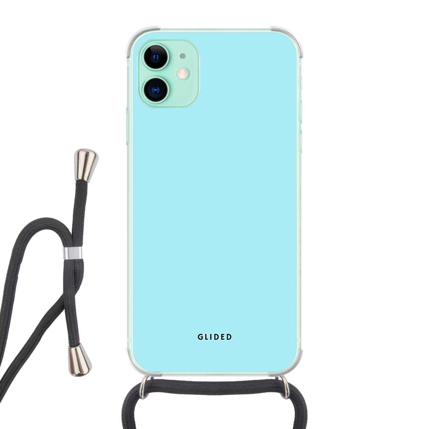 Turquoise Touch - iPhone 11 Handyhülle Crossbody case mit Band