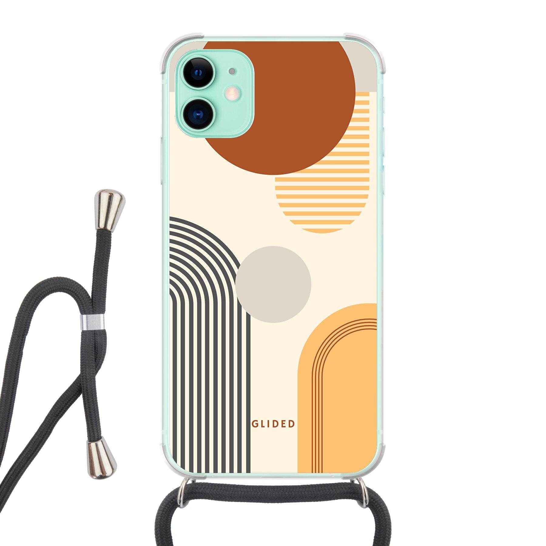 Abstraction - iPhone 11 Handyhülle Crossbody case mit Band