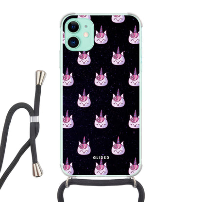 Unicorn Meow - iPhone 11 Handyhülle Crossbody case mit Band