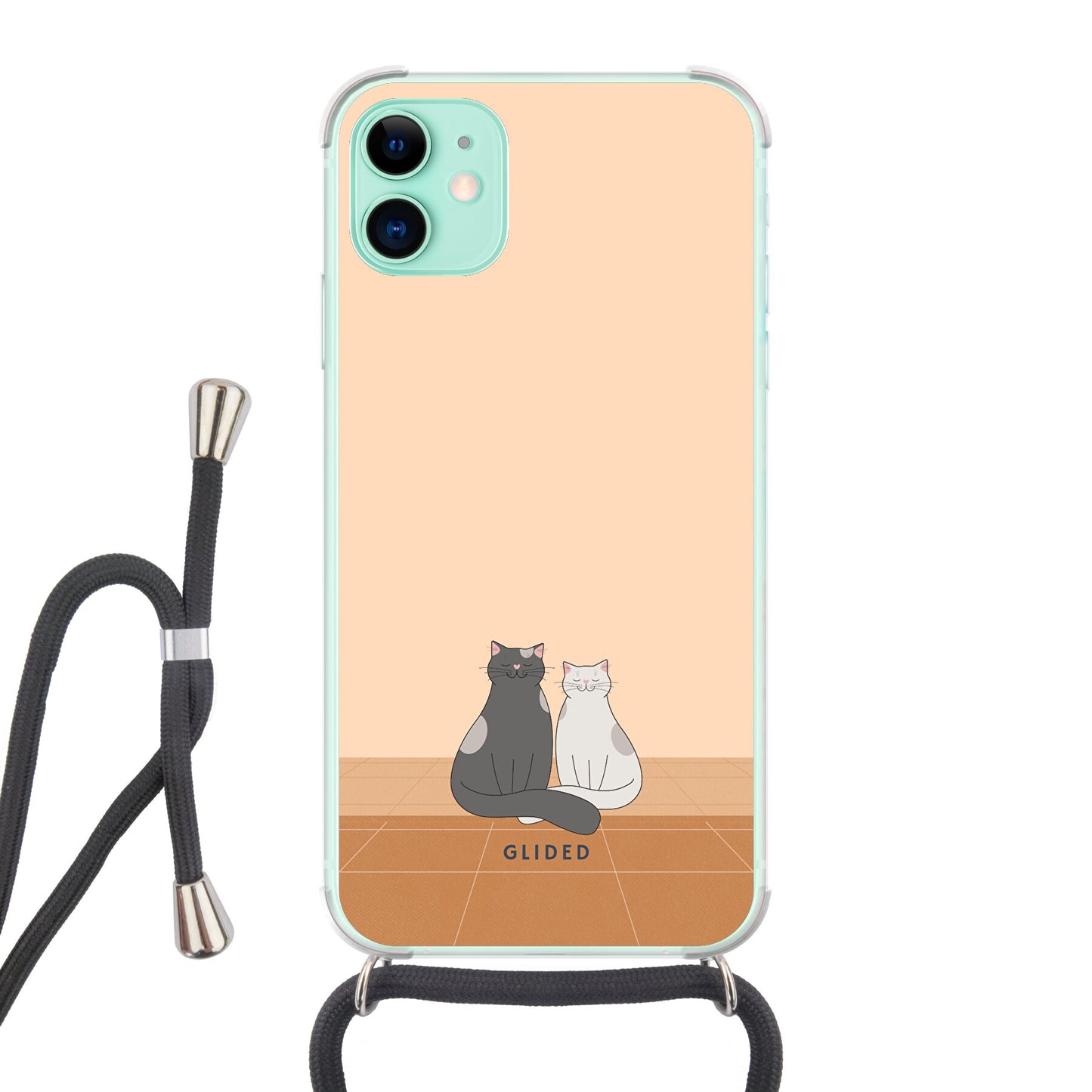 Catty Friends - iPhone 11 Handyhülle Crossbody case mit Band