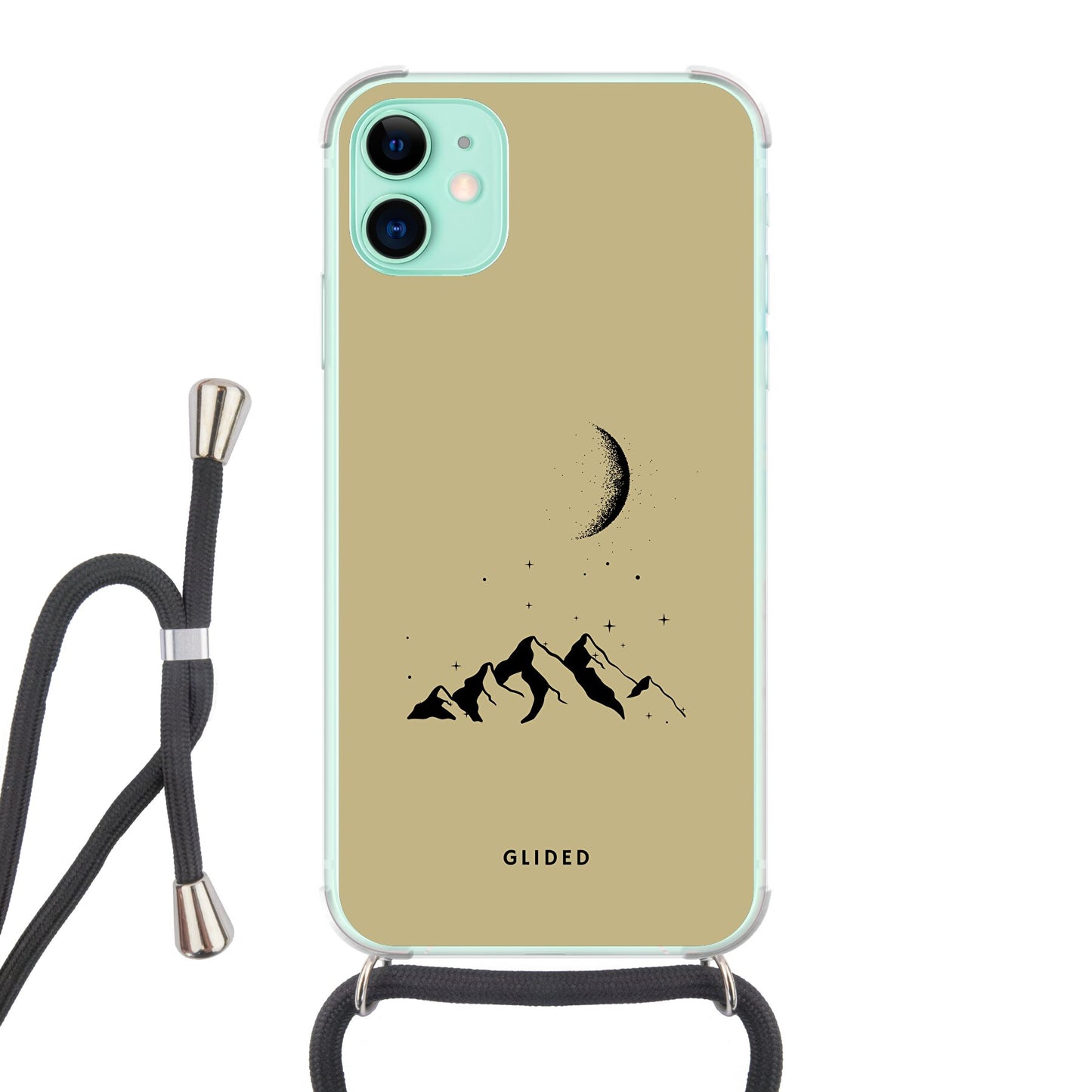 Lunar Peaks - iPhone 11 Handyhülle Crossbody case mit Band