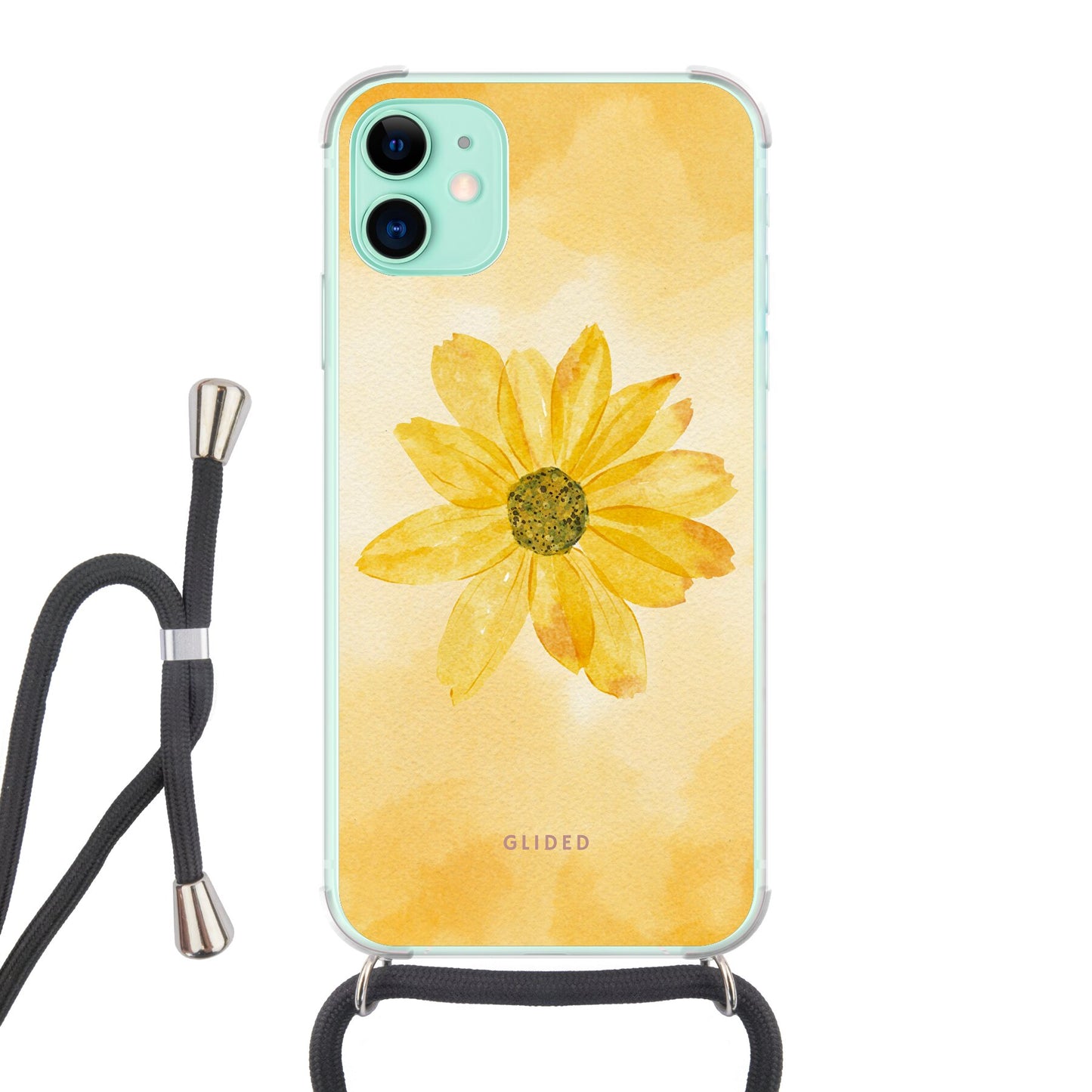 Yellow Flower - iPhone 11 Handyhülle Crossbody case mit Band