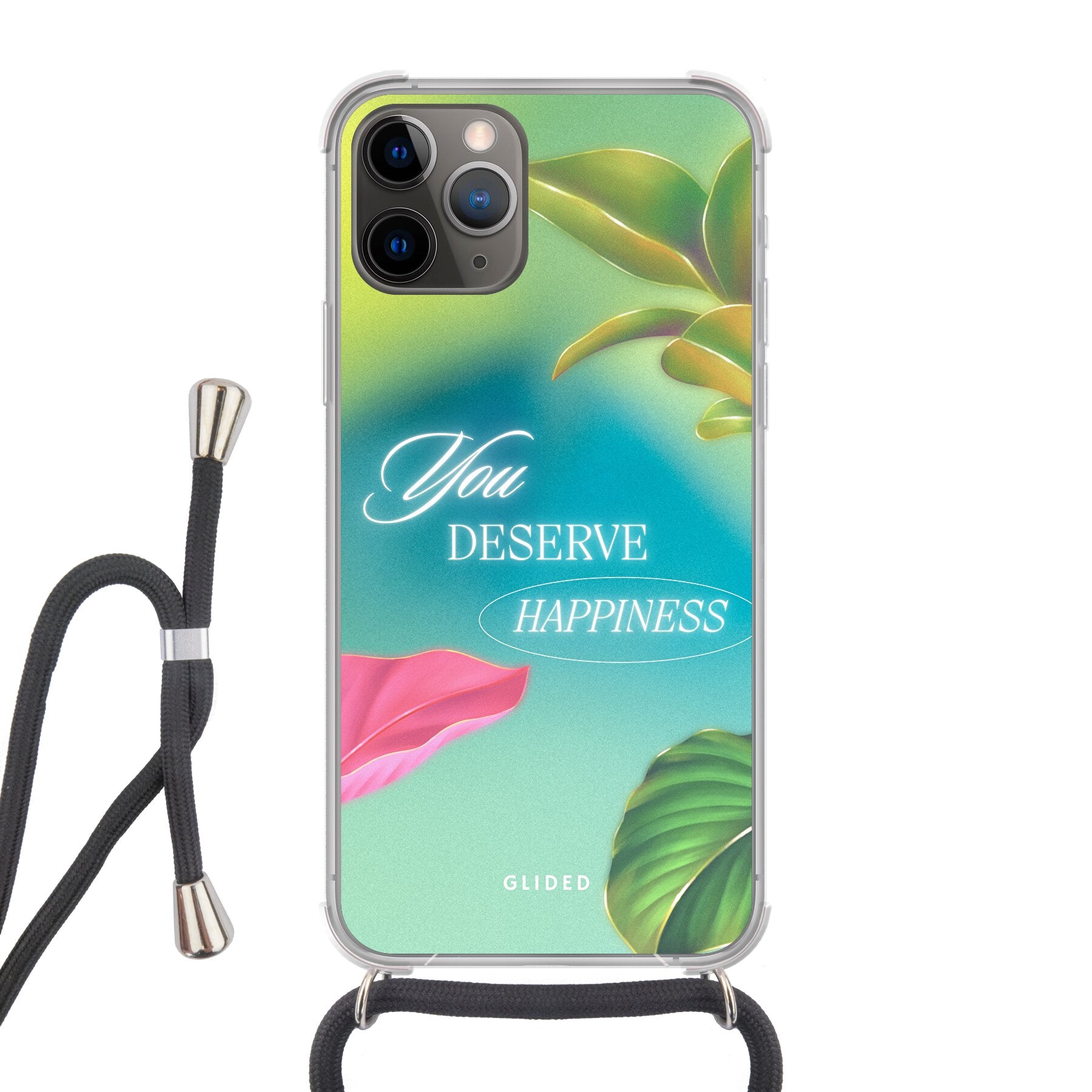 Happiness - iPhone 11 Pro - Crossbody case mit Band