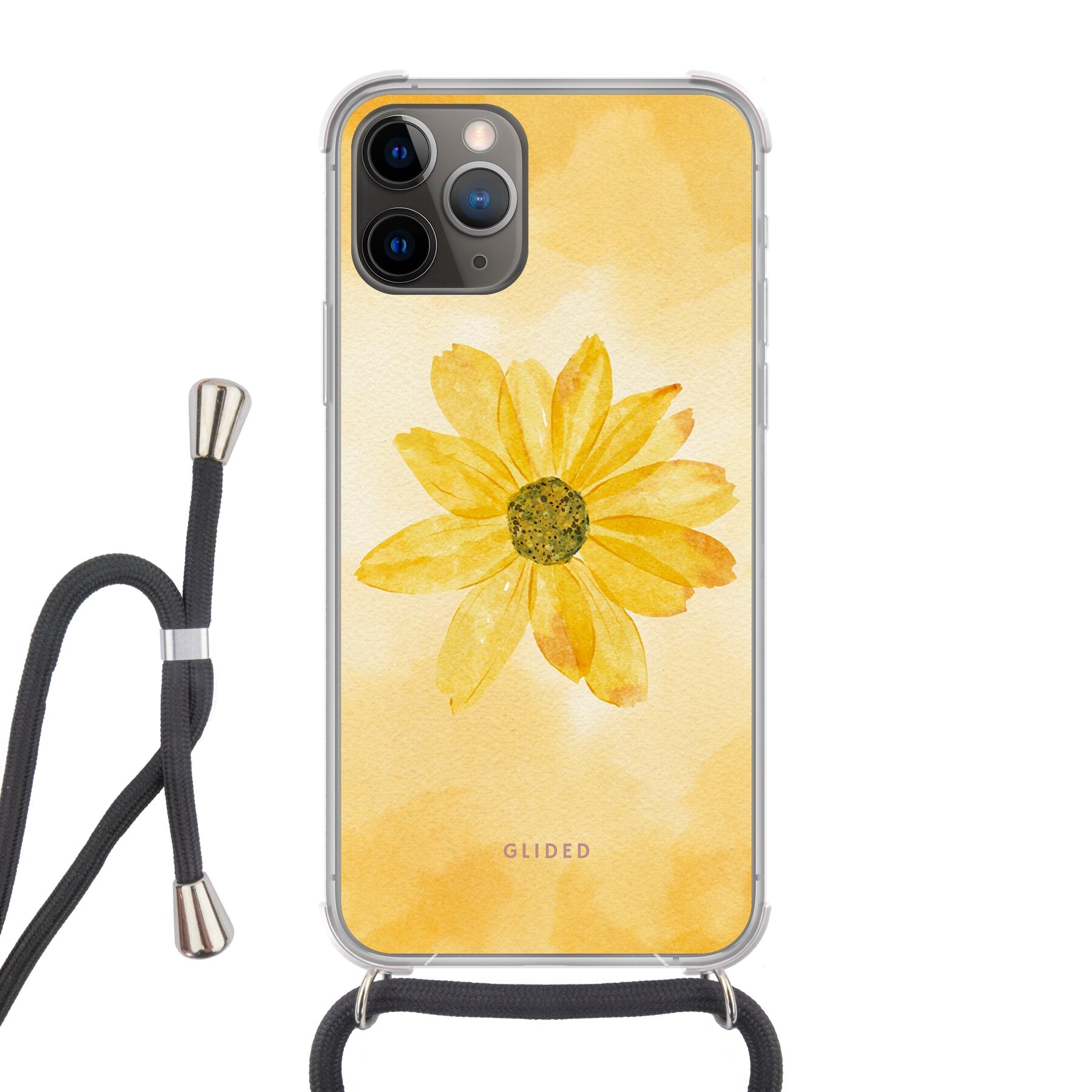 Yellow Flower - iPhone 11 Pro Handyhülle Crossbody case mit Band