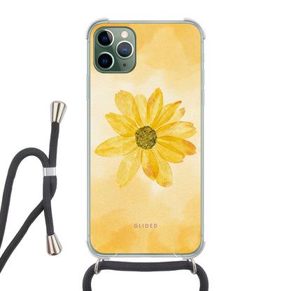 Yellow Flower - iPhone 11 Pro Max Handyhülle Crossbody case mit Band